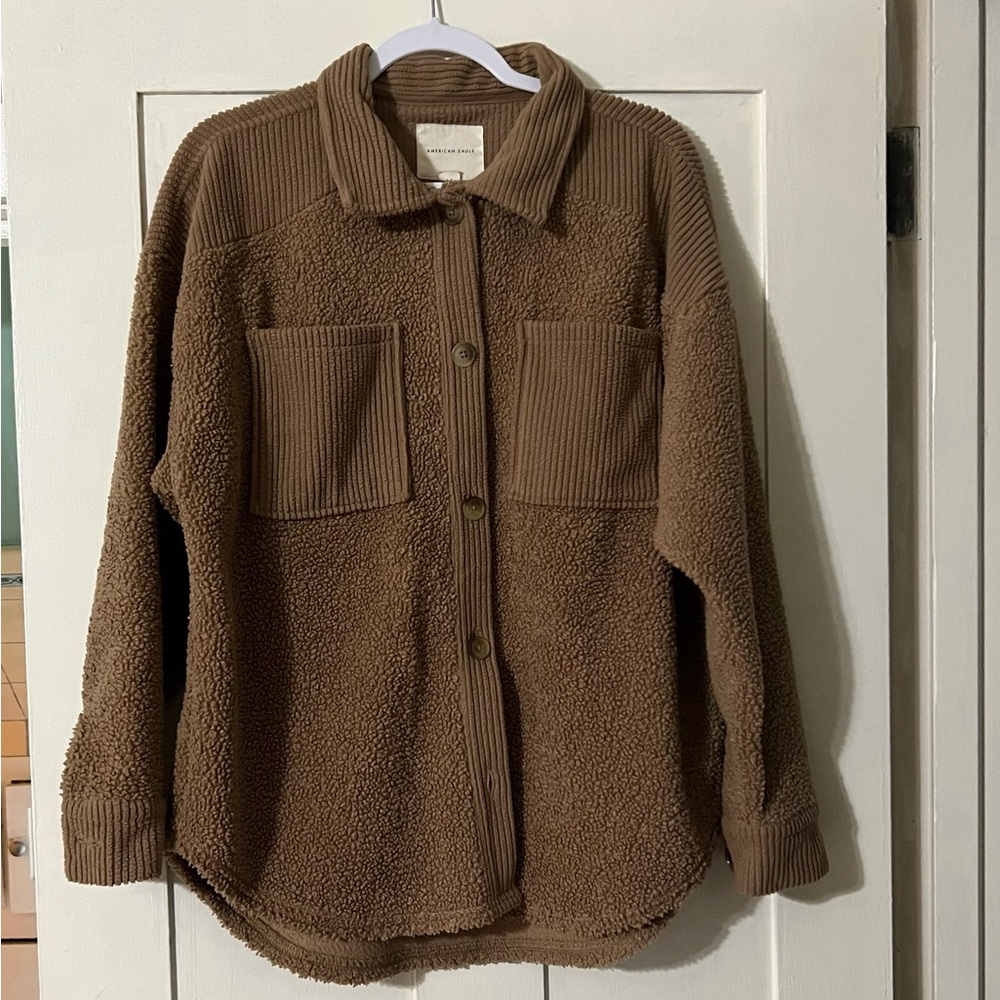 American Eagle fleece shirt jacket